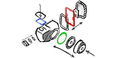 Illustration of electronic components