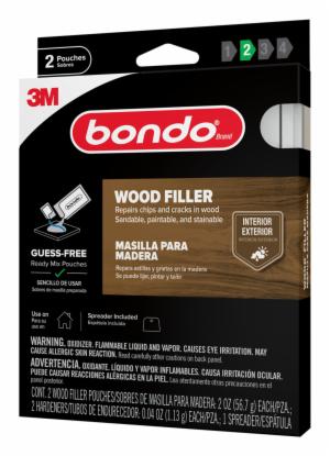 Bondo Wood Filler WF-2PK-ES, Ready Mix Pouches, 2 oz, 6/Caseimage