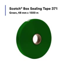 Scotch® Box Sealing Tape 371, Green, 48 mm x 1500 m, 6 Rolls/Case, rc02