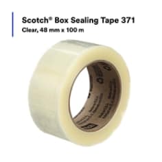 Scotch® Box Sealing Tape 371, Clear, 48 mm x 100 m, 36 Rolls/Case, rc02