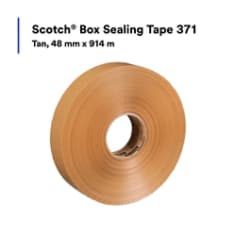 Scotch® Box Sealing Tape 371, Tan, 48 mm x 914 m, 6 Rolls/Case, rc02