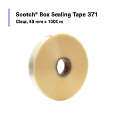 Scotch® Box Sealing Tape 371, Clear, 48 mm x 1500 m, 6 Rolls/Case, rc02