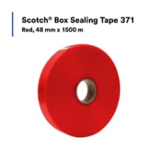 Scotch® Box Sealing Tape 371, Red, 48 mm x 1500 m, 6 Rolls/Case, rc02