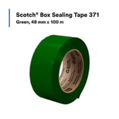 Scotch® Box Sealing Tape 371, Green, 48 mm x 100 m, 36 Rolls/Case, rc02