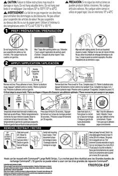Back Instructions for the Command™ Candy Cane Stocking Hangers