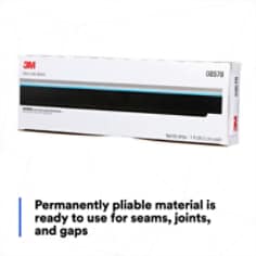 Permanently pliable material is ready to use for seams, joints, and gaps