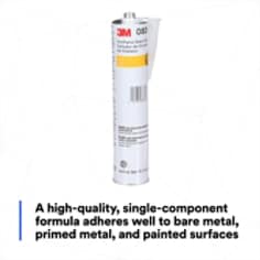 A high-quality, single-component formula adheres well to bare metal, primed metal, and painted surfaces