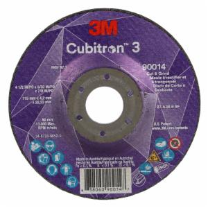 3M™ Cubitron 3 Cut and Grind Wheel, 90014, 36+, T27, 4-1/2 in x 5/32 in x 7/8 in (115 x 4.2 x 22.23 mm) ANSI, 10/Pack, 20 ea/Caseimage
