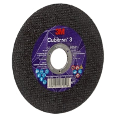 3M™ Cubitron™ 3 Cut-Off Wheel, 86581, 80+, T41, 115 mm x 0.8 mm x 22.23 mm (4.5 x 0.03 x 7/8 in)