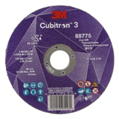 3M Cubitron 3 Cut-Off Wheel, 88775, 36+, T41, 5 in x 5/64 in x 7/8 in