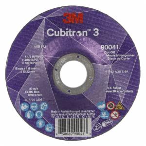 3M™ Cubitron 3 Cut-Off Wheel, 90041, 36+, T27, 4-1/2 in x 0.045 in x 7/8 in (115 x 1.6 x 22.23 mm), ANSI, 25/Pack, 50 ea/Case image 3M™ Cubitron 3 Cut-Off Wheel, 90041, 36+, T27, 4-1/2 in x 0.045 in x 7/8 in (115 x 1.6 x 22.23 mm), ANSI, 25/Pack, 50 ea/Caseimage