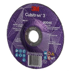 Meule à tronçonner Cubitron™ 3 3M™, 90046, 36+, T27, 125 mm x 2 mm x 22,23 mm (5 po x 0,09 po x 7/8 po), ANSI, 25/paquet, 50 unités/caisse