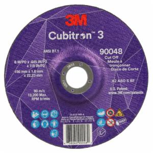 3M™ Cubitron 3 Cut-Off Wheel, 90048, 60+, T27, 6 in x 0.045 in x 7/8 in (150 x 1.6 x 22.23 mm), ANSI, 25/Pack, 50 ea/Case image 3M™ Cubitron 3 Cut-Off Wheel, 90048, 60+, T27, 6 in x 0.045 in x 7/8 in (150 x 1.6 x 22.23 mm), ANSI, 25/Pack, 50 ea/Caseimage