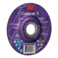 Meule à tronçonner Cubitron™ 3 3M™, 90053, 60+, T27, 115 mm x 1 mm x 22,23 mm (4 1/2 po x 0,04 po x 7/8 po), ANSI, 25/paquet, 50 unités/caisse