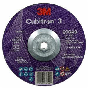3M™ Cubitron 3 Cut-Off Wheel, 90049, 36+, T27, 7 in x 0.09 in x 5/8 in-11 (180 x 2 mm x 5/8-11 in), ANSI, 10 ea/Case image 3M™ Cubitron 3 Cut-Off Wheel, 90049, 36+, T27, 7 in x 0.09 in x 5/8 in-11 (180 x 2 mm x 5/8-11 in), ANSI, 10 ea/Caseimage