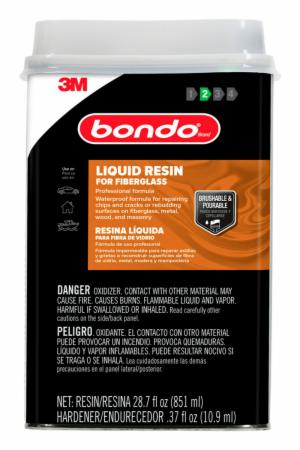 Bondo Fiberglass Resin, 00402, 0.9 Quart, 6 per case image Bondo Fiberglass Resin, 00402, 0.9 Quart, 6 per caseimage