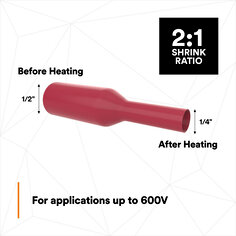 Suitable for applications up to 600V (clear is not flame retardant)