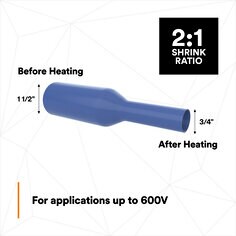 Suitable for applications up to 600V (clear is not flame retardant)