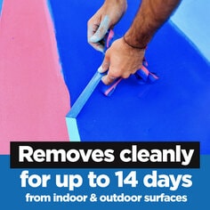 Removes cleanly for up to 14 days from indoor and outdoor surfaces. 