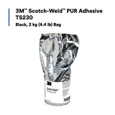 3M™ Scotch-Weld™ PUR Adhesive TS230, Black, 2 kg (4.4 lb) Bag, 6/Case