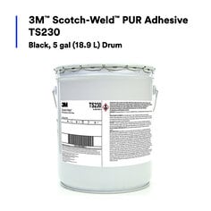 3M™ Scotch-Weld™ PUR Adhesive TS230, Black, 5 gal (18.9 L) Drum