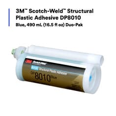 3M™ Scotch-Weld™ Structural Plastic Adhesive DP8010, Blue, 490 mL (16.5 fl oz) Duo-Pak, 6/Case