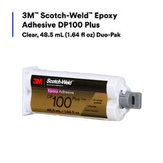 3M™ Scotch-Weld™ Epoxy Adhesive DP100 Plus, Clear, 48.5 mL (1.64 fl oz) Duo-Pak, 12/Case