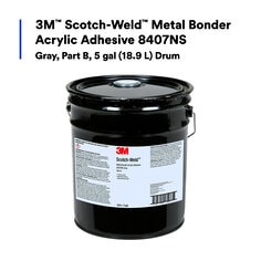 3M™ Scotch-Weld™ Metal Bonder Acrylic Adhesive 8407NS, Gray, Part B, 5 gal (18.9 L) Drum (Pail)