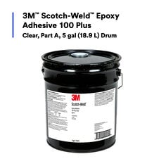 3M™ Scotch-Weld™ Epoxy Adhesive 100 Plus, Clear, Part A, 5 gal (18.9 L) Drum (Pail)