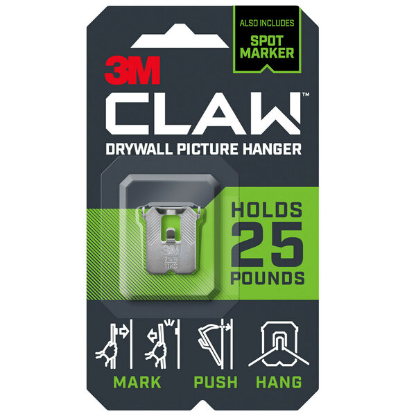 CLAW Drywall Picture Hanger 25 lb with Temporary Spot Marker 3PH25M-1ES