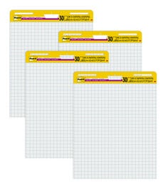 Post-It Mini Self-Stick Easel Pad, 15 x 18 Inches, Ruled, White, 20 Sheets