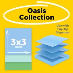 Image of Post-it® Recycled Super Sticky Notes, Oasis Collection