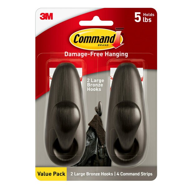 Command Large Forever Classic Oil Rubbed Bronze Metal Hook FC13-ORB-2ES