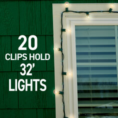 20 clips hold 32' lights