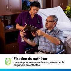 Fixation du cathéter – conçue pour minimiser les mouvements et le délogement du cathéter