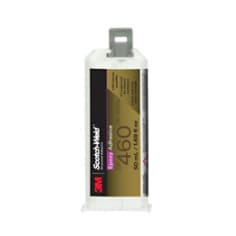 3M™ Scotch-Weld™ Epoxy Adhesive 460 is a versatile, two-part epoxy adhesive made to bond to metals, ceramics, wood, glass, and some plastics in demanding conditions, such as in high-impact bonding assemblies. Its high performance provides long-lasting results in expansion, flexing, and environmental aging — helping to maintain a long-lasting bond. While delivering excellent shear and peel strength, 3M™ Scotch-Weld™ Epoxy Adhesive 460 provides excellent resistance to high temperatures, solvents, and outdoor weathering, and is ideal for a host of industries, including transportation, aerospace, construction, and sporting goods repair applications. It meets the standard for UL-HB Certified, ASTM E162, ASTM E662, Bombardier SMP 800C, and Boeing BSS 7239. The preparation and application of the product make it easy to use with a 2:1 by-volume mix ratio. Allowing 60 minutes of open time for project adjustment, the epoxy is fully cured in 24 hours at a temperature of 73 °F (23 °C). 