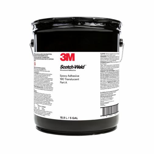 3M™ Scotch-Weld™ Epoxy Adhesive DP190 is a two-part epoxy that delivers high performance in demanding conditions and environments while adhering to a variety of similar and dissimilar substrates, including metals, ceramics, wood, fiberboard, glass, and most plastics. Its high-strength formula is designed to perform with long-lasting results, helping to withstand the impact of environmental aging, shock, vibration, and flexing. 3M™ Scotch-Weld™ Epoxy Adhesive DP190 provides up to 80 minutes of working time, allowing for correct product placement, repositioning, or adjustments. This epoxy offers handling strength in 6 hours and will cure fully in approximately 14 days at a temperature of 73 °F (23 °C). With a wide range of uses, the product is ideal for building and home construction; aircraft and automobile manufacturing; sporting goods repair and assembly, as well as other applications requiring a durable bond in outdoor elements. 