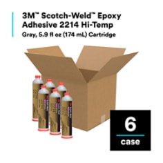 3M™ Scotch-Weld™ Epoxy Adhesive 2214 is a versatile, heat-resistant bonding agent that strongly adheres to a variety of substrates in high-temperature applications. Its aggressive bond provides long-lasting results on metals, fiberglass, reinforced plastic, polyester, and phenolics while offering full structural integrity in applications reaching temperatures as high as 350 °F (177 °C). The product is easy to apply, offering a thick, pliable consistency to control the application process, and requires no mixing or measuring. 3M™ Scotch-Weld™ Epoxy Adhesive 2214 provides ample time to perform your work and rework because a full cure is achieved once a heating source is applied — requiring a curing temperature of 250 °F (121 °C) for 40 minutes. Because of its ability to produce smooth bond lines, it is ideal for a range of industries, including specialty vehicles, consumer goods, electronics, general industrial, metalworking, signage, transportation, and many more.