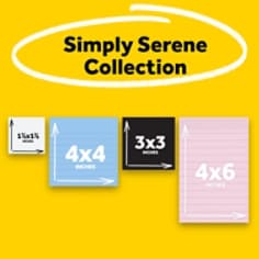 Post-it® Super Sticky Notes, Assorted Sizes, Simply Serene Collection