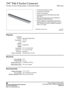 3M(TM) .8 mm Socket Conn.,0.8mm Vertical,Surface Mount,TS1150