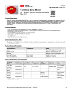 3M™ Scotch® Security Message Box Sealing Tape 3199