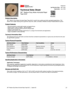 3M™ Medium Duty Water Activated Paper Tape 6142