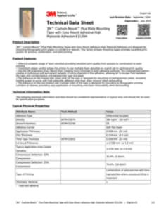 3M™ Cushion-Mount™ Plus Plate Mounting Tape with Easy Mount Adhesive High Plateside Adhesion E1120H
