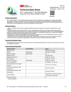 3M™ Cushion-Mount™ Plus Plate Mounting Tapes with Easy Mount Adhesive L1820