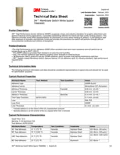 3M™ Membrane Switch White Spacer 7966MWS