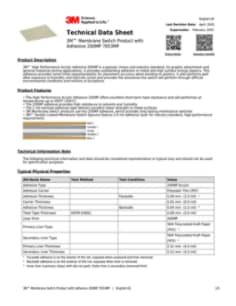 3M™ Membrane Switch Product with Adhesive 200MP 7953MP