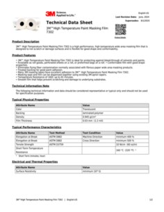3M™High Temperature Paint Masking Film 7302