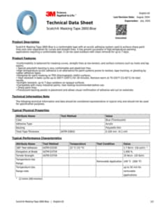 Scotch® Masking Tape 2800 Blue