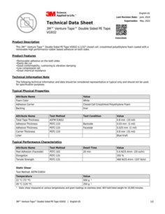 3M™ Venture Tape™ Double Sided PE Tape VG932