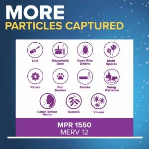 Filtrete Allergens, Bacteria & Viruses Air Filter 1550 MPR NDP02-4-2P-EC, 20 in x 20 in x 4 in (50.8 cm x 50.8 cm x 10.1 cm) image Filtrete Allergens, Bacteria & Viruses Air Filter 1550 MPR NDP02-4-2P-EC, 20 in x 20 in x 4 in (50.8 cm x 50.8 cm x 10.1 cm)image